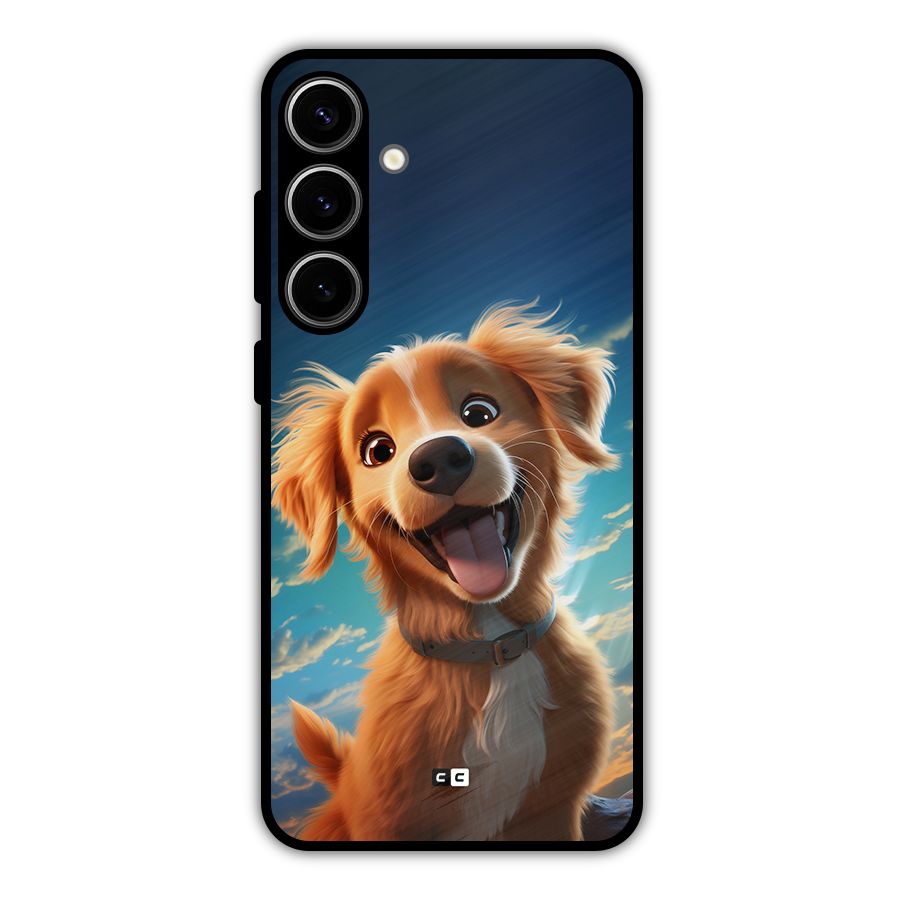 Happy Puppy Metal Back Case for Galaxy S24 Plus