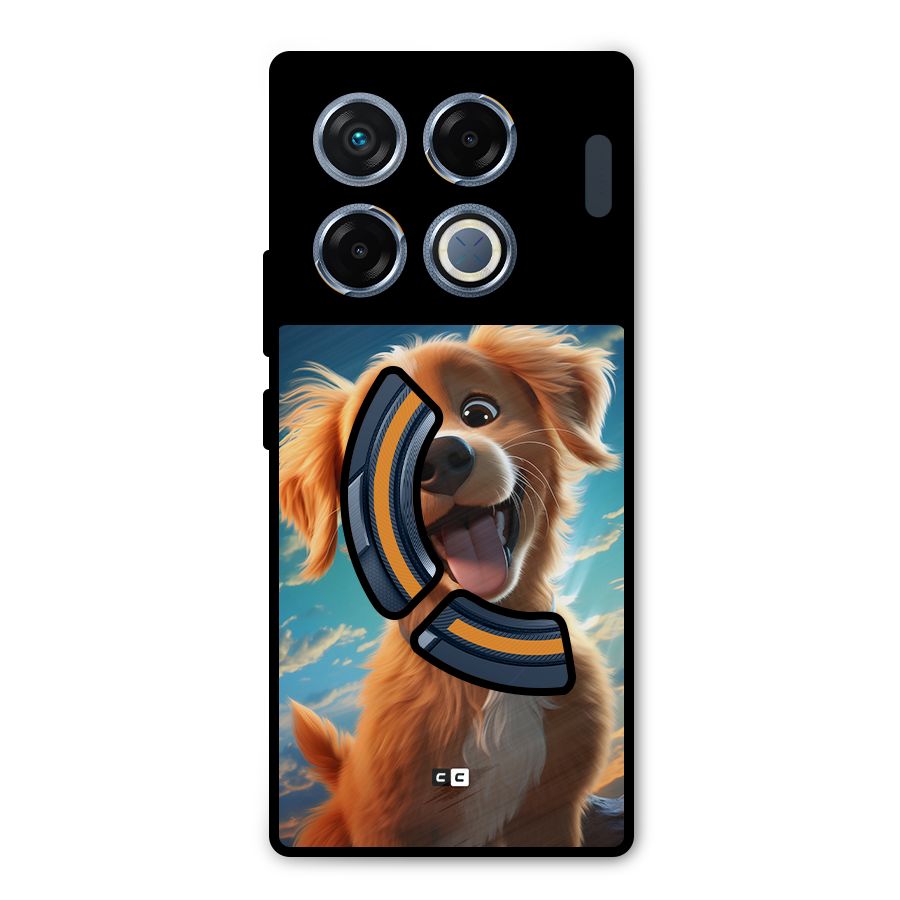 Happy Puppy Metal Back Case for Infinix GT 20 Pro