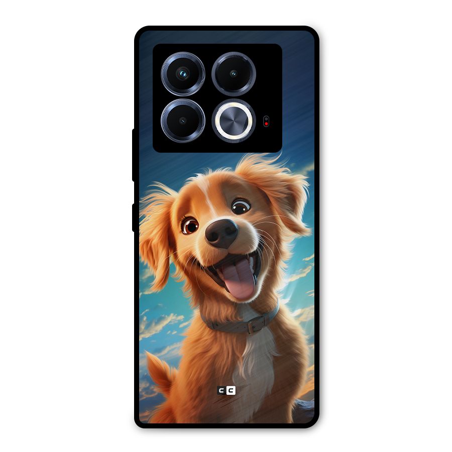 Happy Puppy Metal Back Case for Infinix Note 40 5G