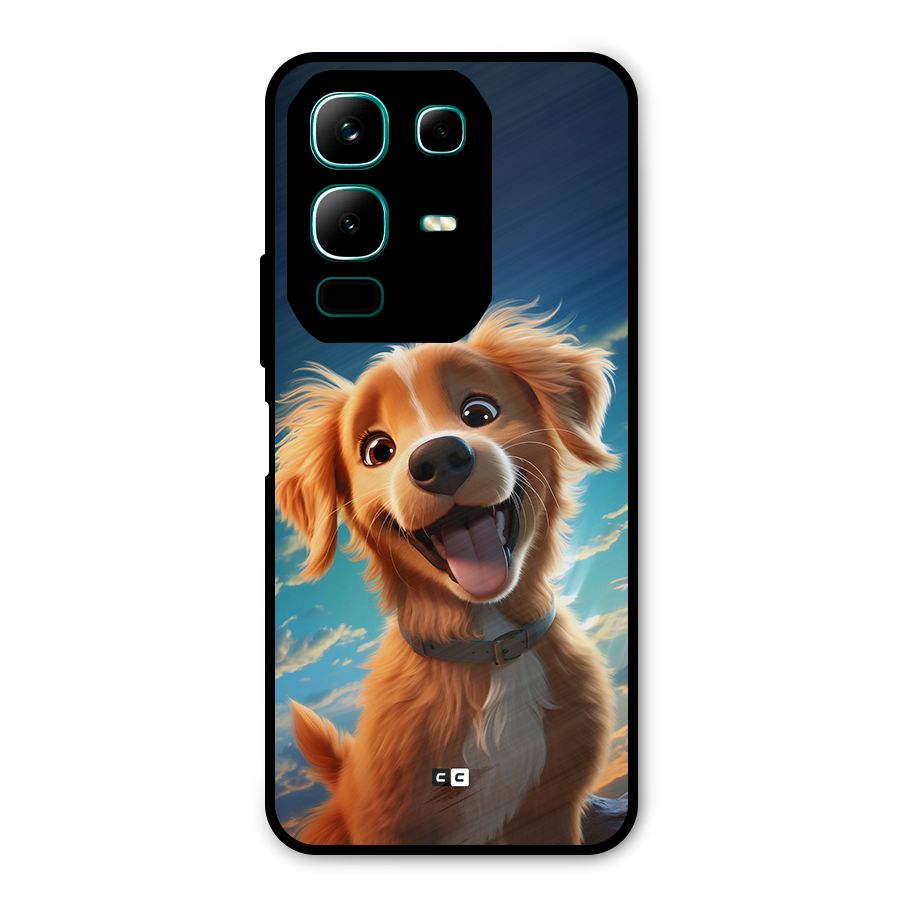 Happy Puppy Metal Back Case for Infinix Note 50x