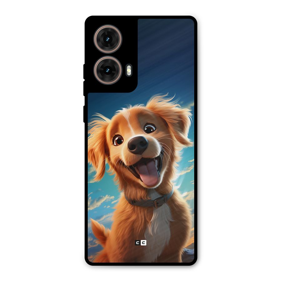Happy Puppy Metal Back Case for Moto G85