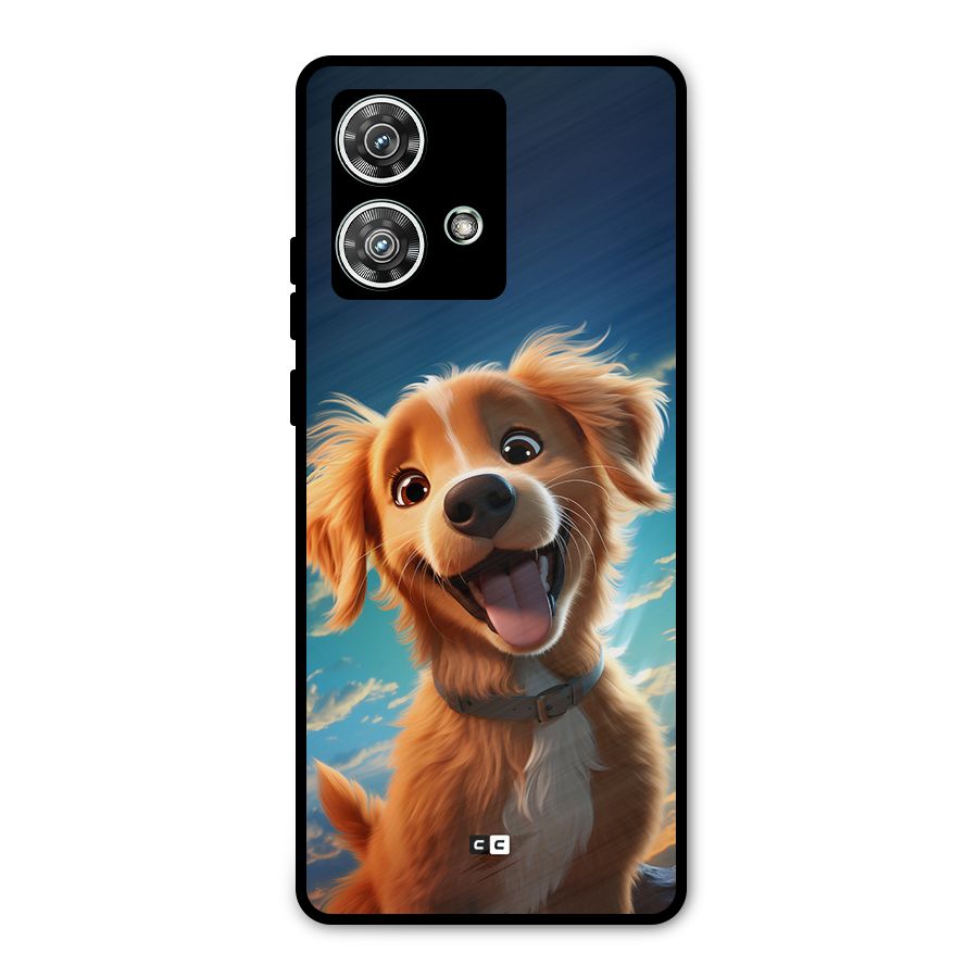 Happy Puppy Metal Back Case for Motorola Edge 40 Neo