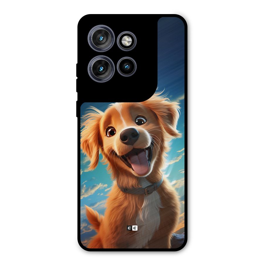 Happy Puppy Metal Back Case for Motorola Edge 50 Neo