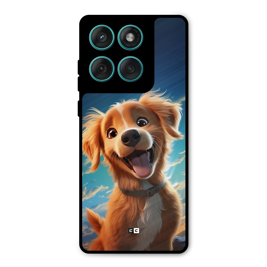 Happy Puppy Metal Back Case for Motorola Edge 60 Fusion
