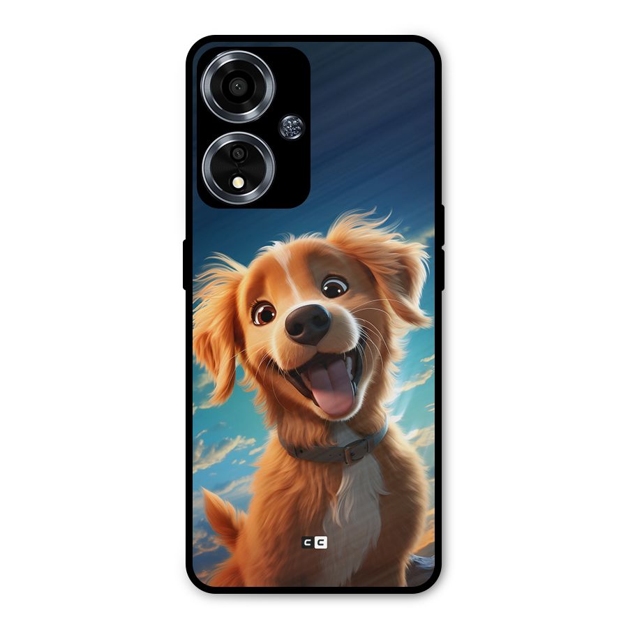 Happy Puppy Metal Back Case for Oppo A59