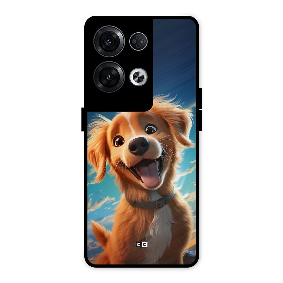 Happy Puppy Metal Back Case for Oppo Reno8 Pro 5G