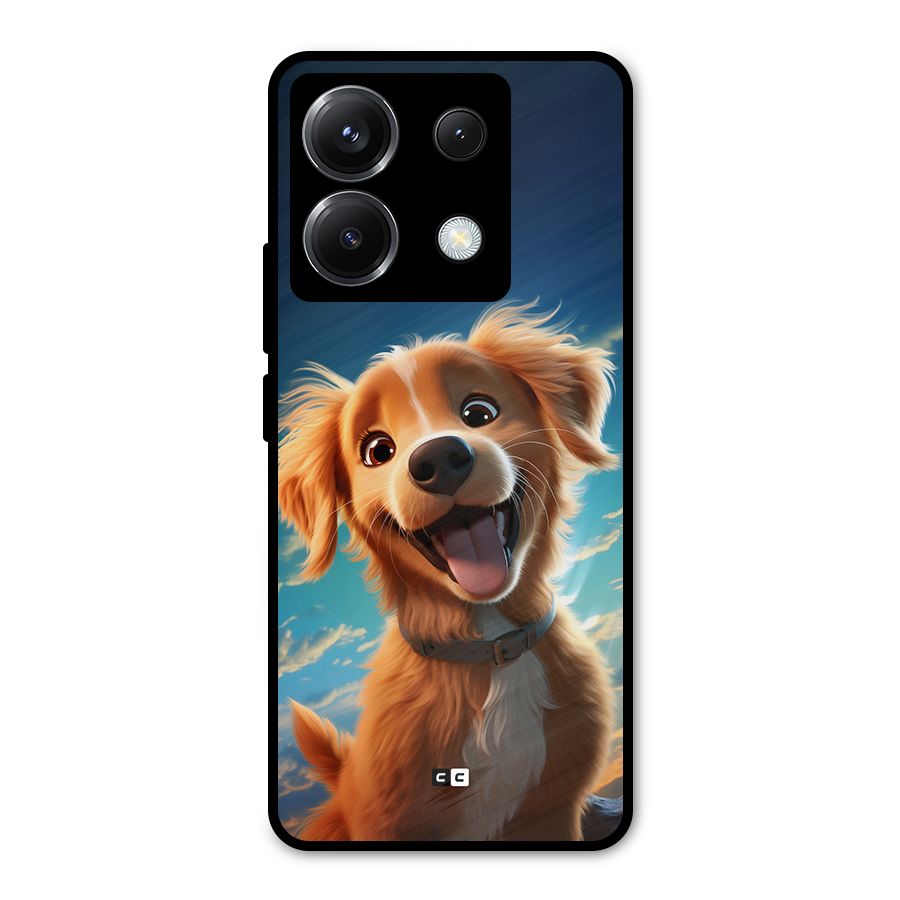 Happy Puppy Metal Back Case for Poco X6
