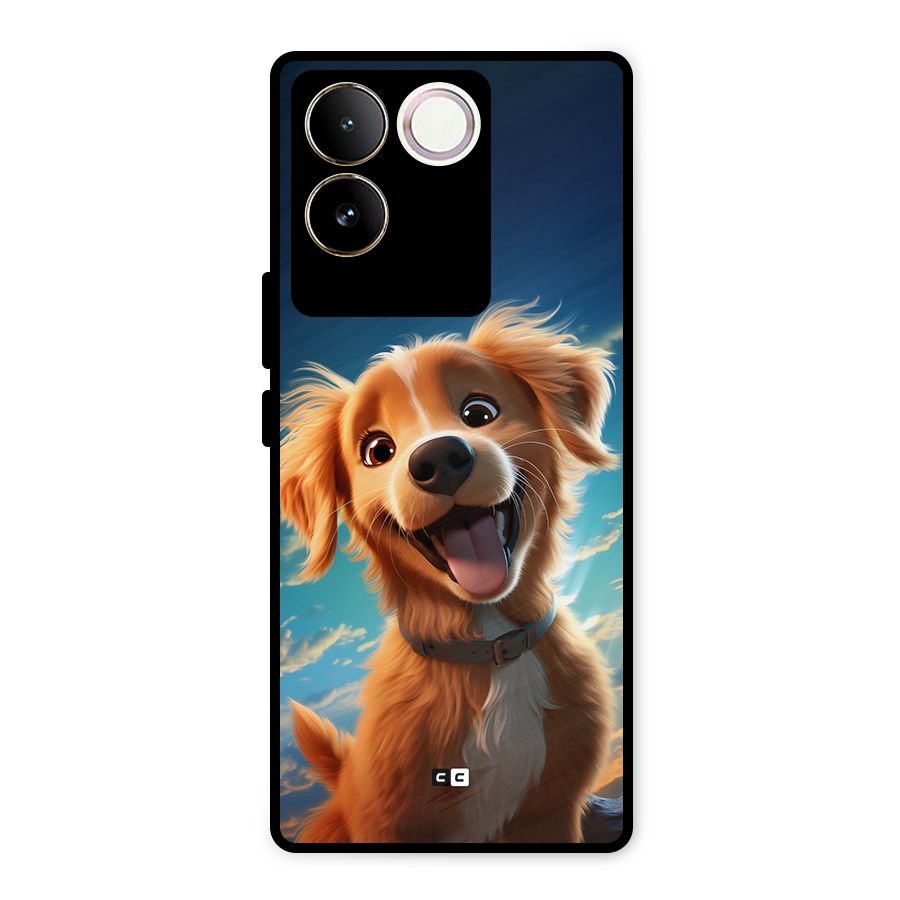 Happy Puppy Metal Back Case for Vivo T2 Pro