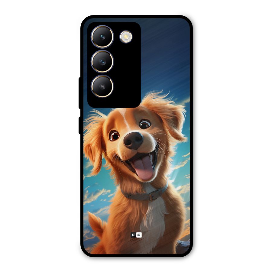 Happy Puppy Metal Back Case for Vivo T3 5G