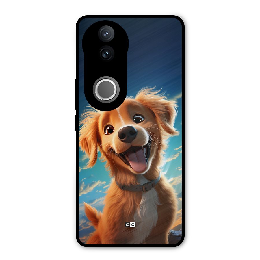 Happy Puppy Metal Back Case for Vivo V50e