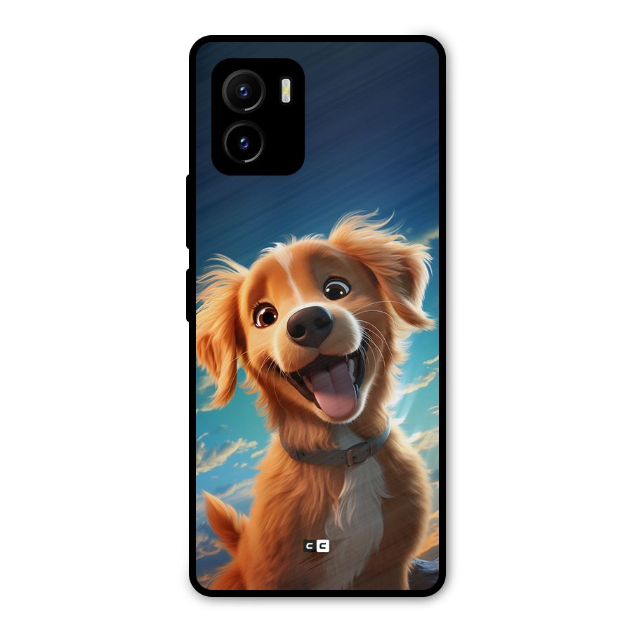 Happy Puppy Metal Back Case for Vivo Y15s