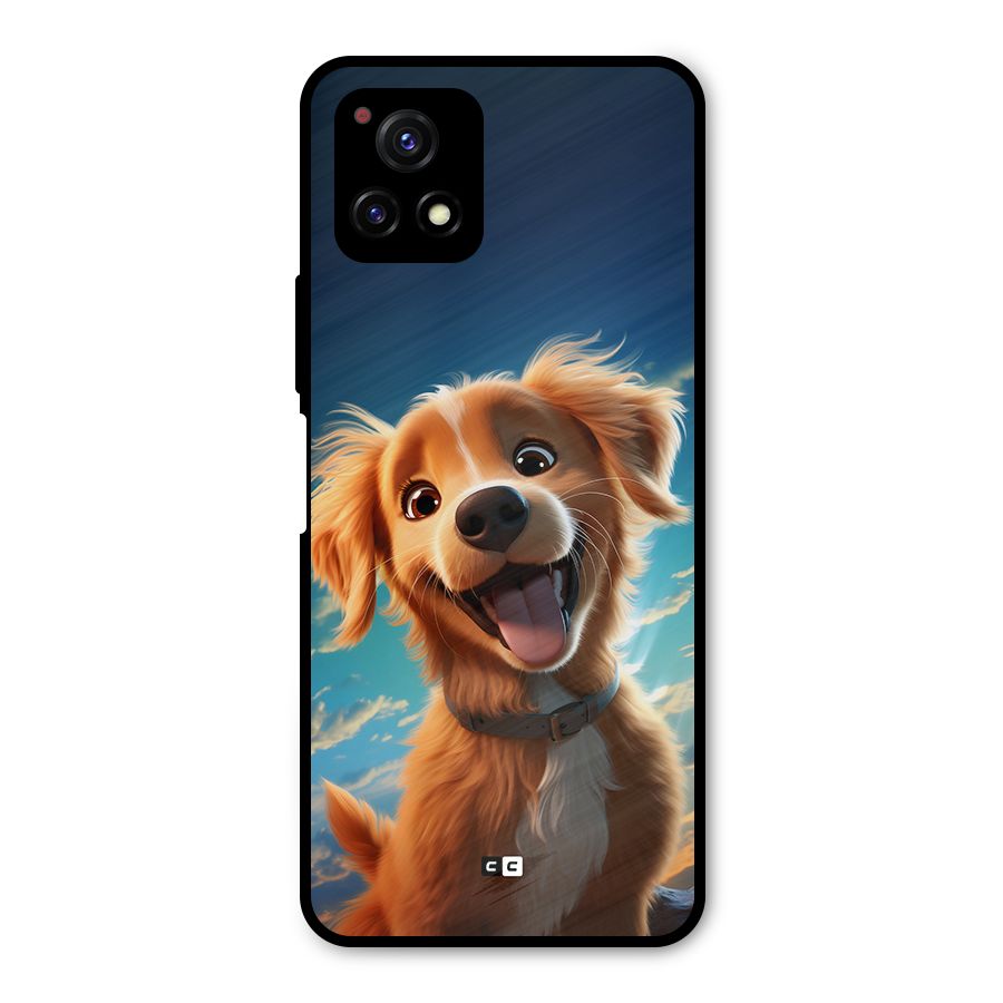 Happy Puppy Metal Back Case for Vivo Y72 5G