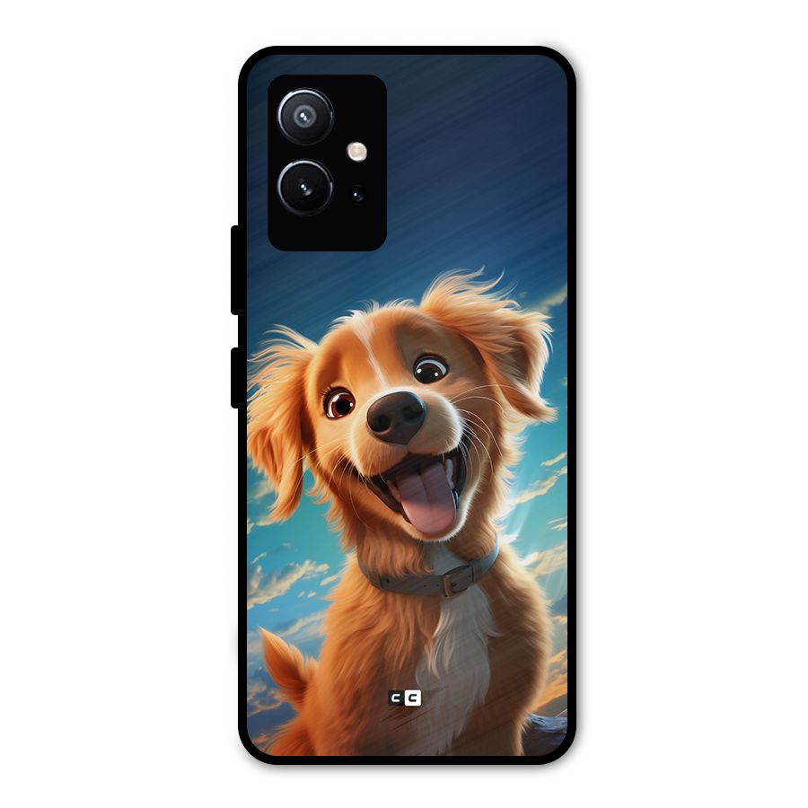 Happy Puppy Metal Back Case for Vivo Y75 5G