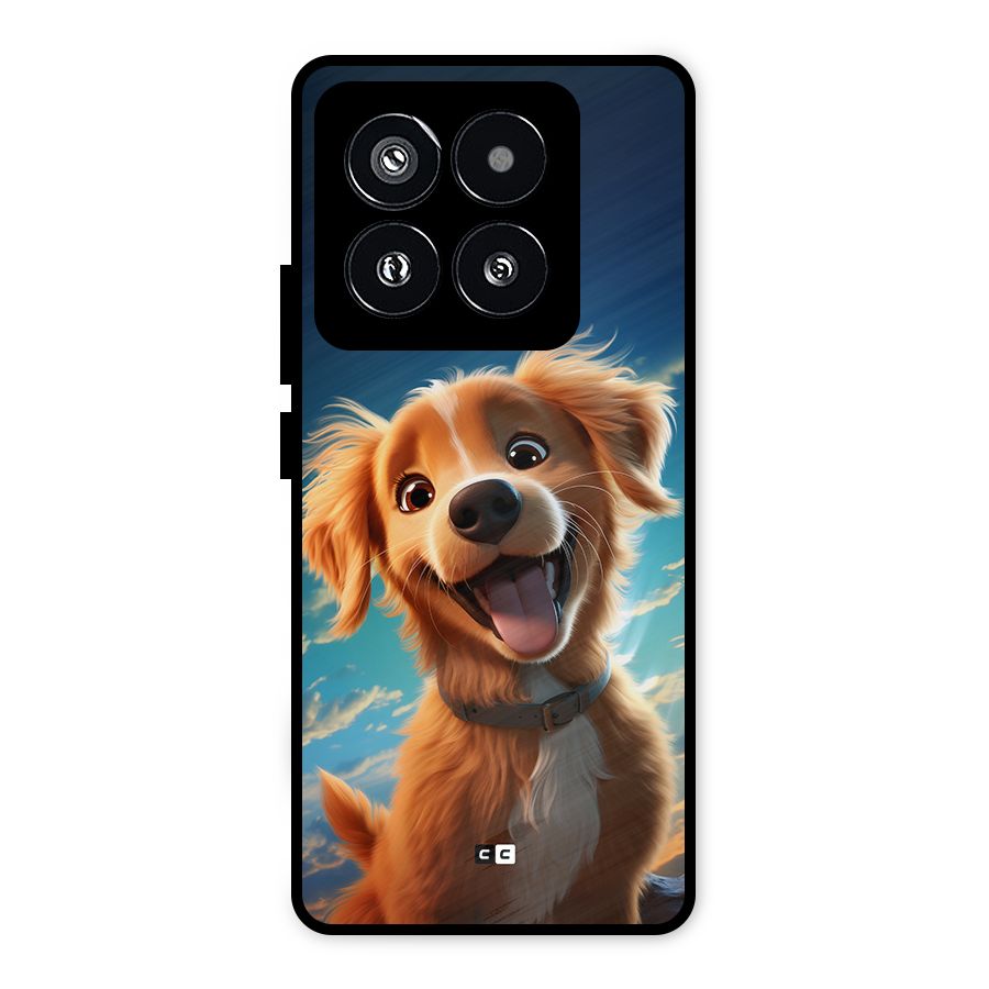 Happy Puppy Metal Back Case for Xiaomi 14 Pro