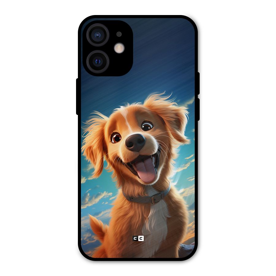 Happy Puppy Metal Back Case for iPhone 12 Mini