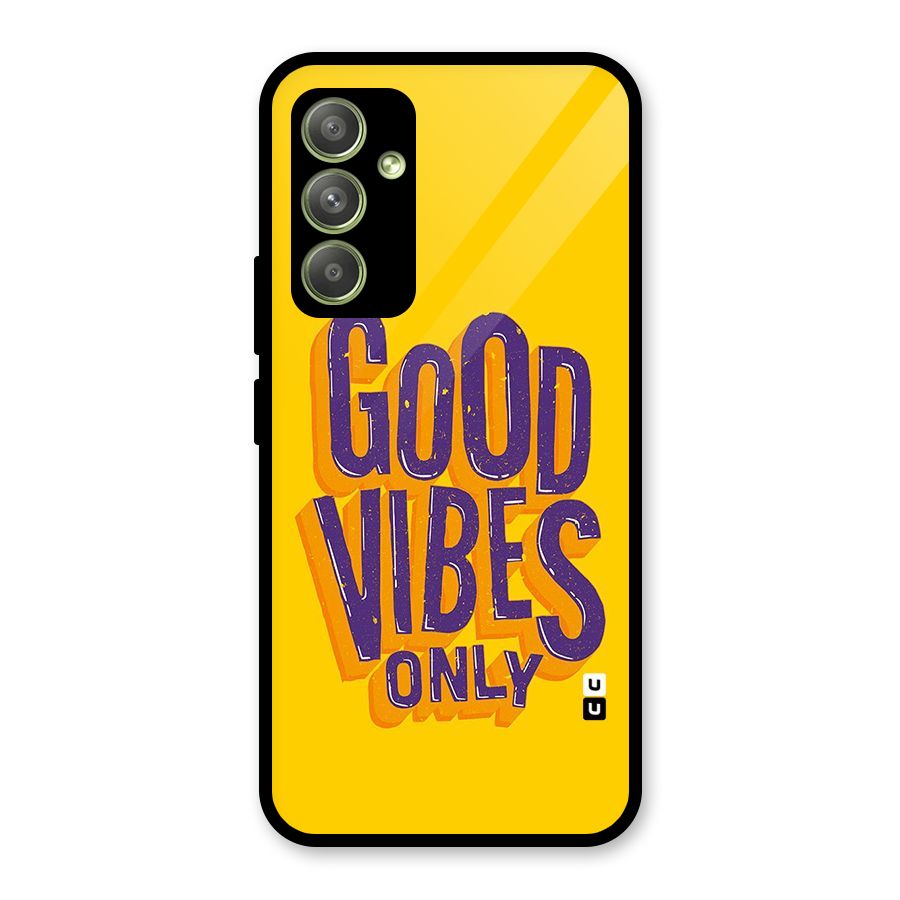 Happy Vibes Only Glass Back Case for Galaxy A54