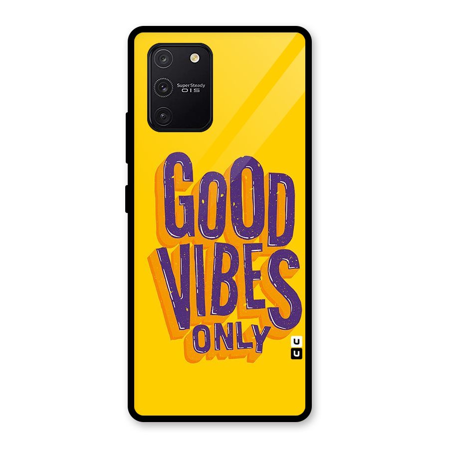 Happy Vibes Only Glass Back Case for Galaxy S10 Lite