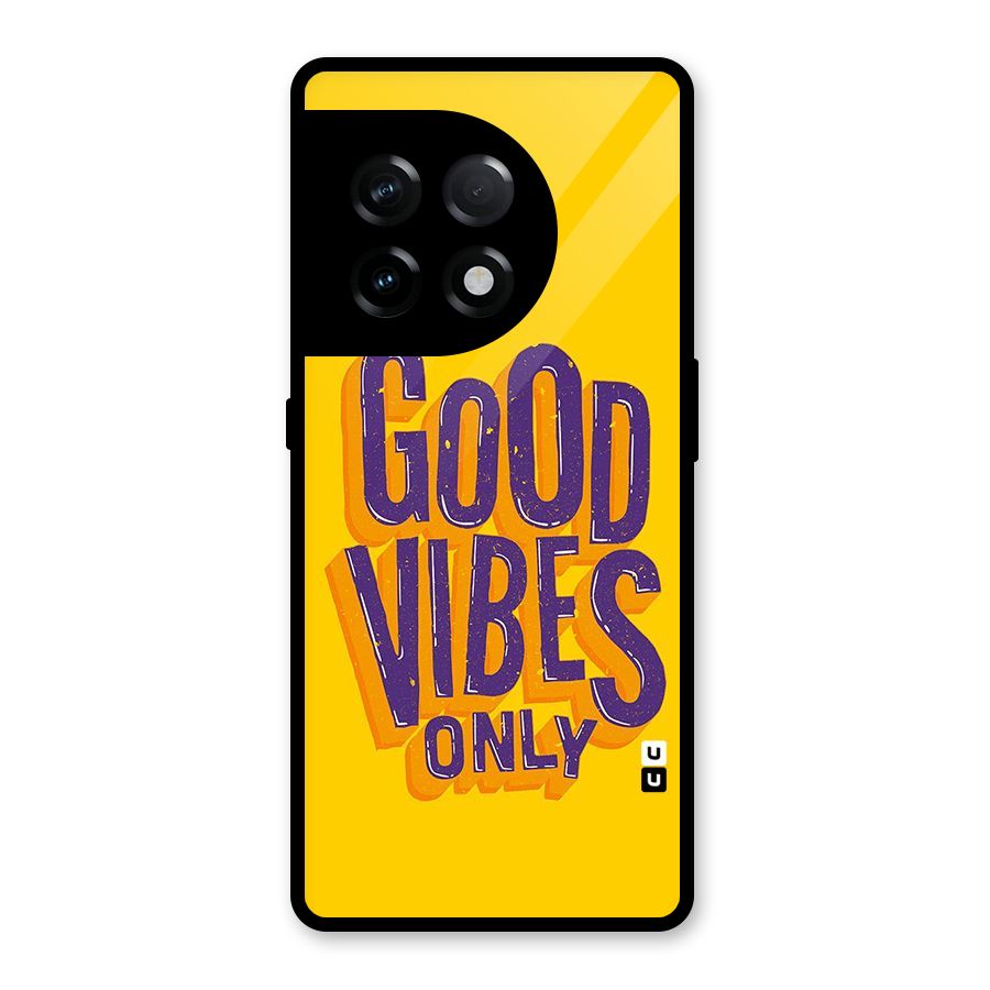 Happy Vibes Only Glass Back Case for OnePlus 11R