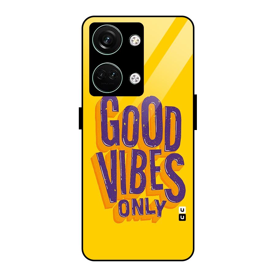 Happy Vibes Only Glass Back Case for Oneplus Nord 3