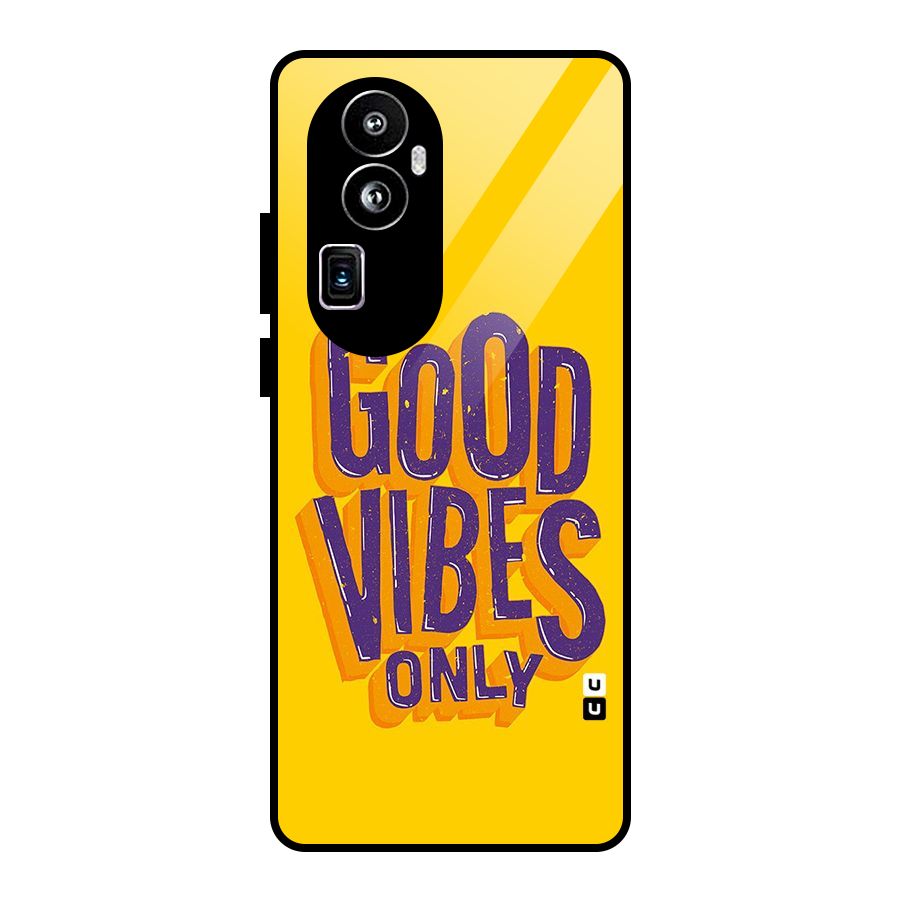 Happy Vibes Only Glass Back Case for Oppo Reno10 Pro Plus