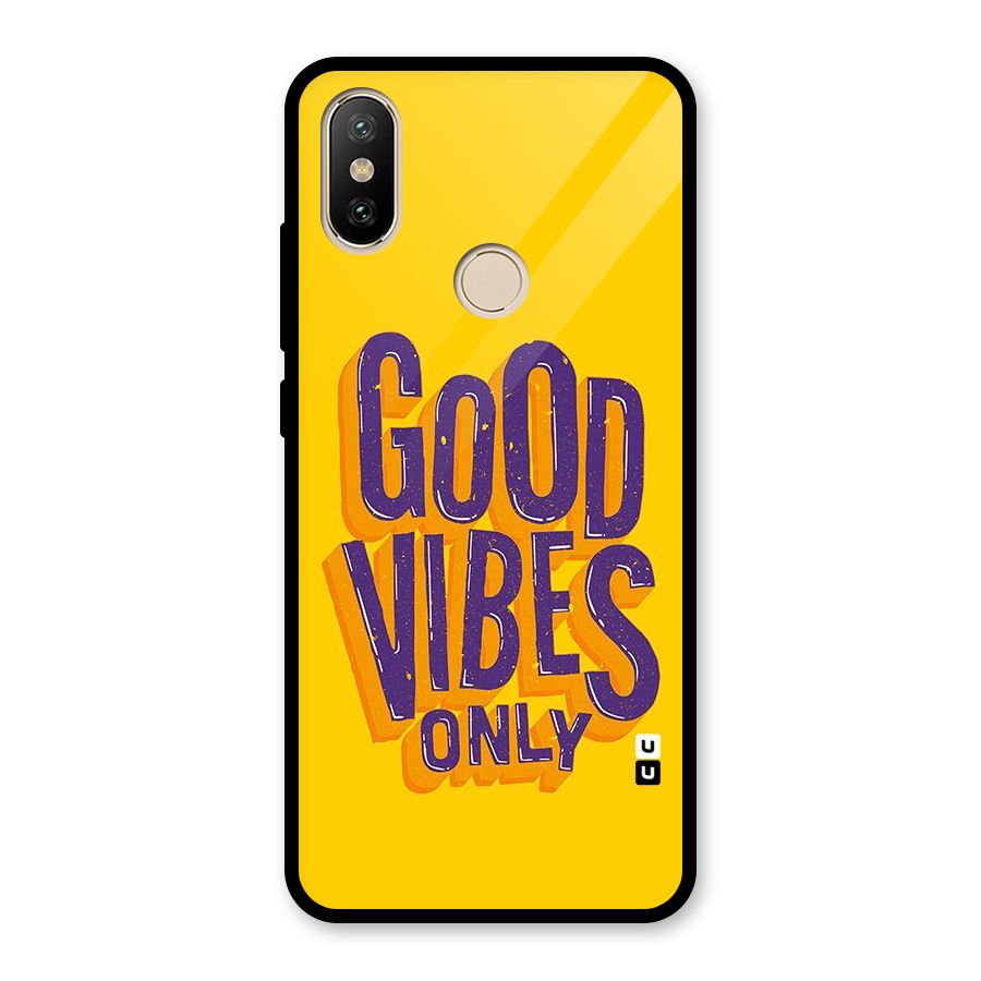 Happy Vibes Only Glass Back Case for Redmi A2