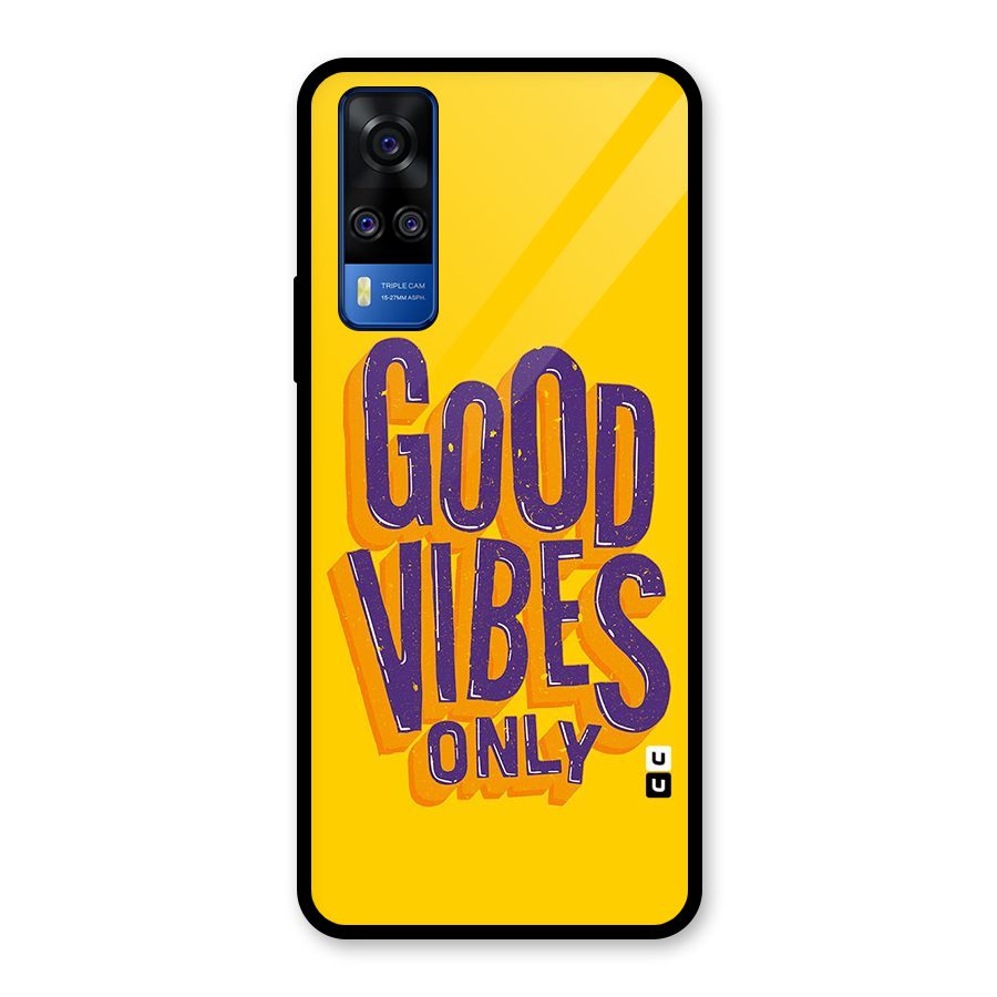 Happy Vibes Only Glass Back Case for Vivo Y31