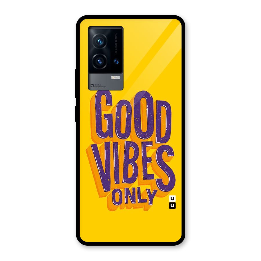 Happy Vibes Only Glass Back Case for iQOO 9 5G