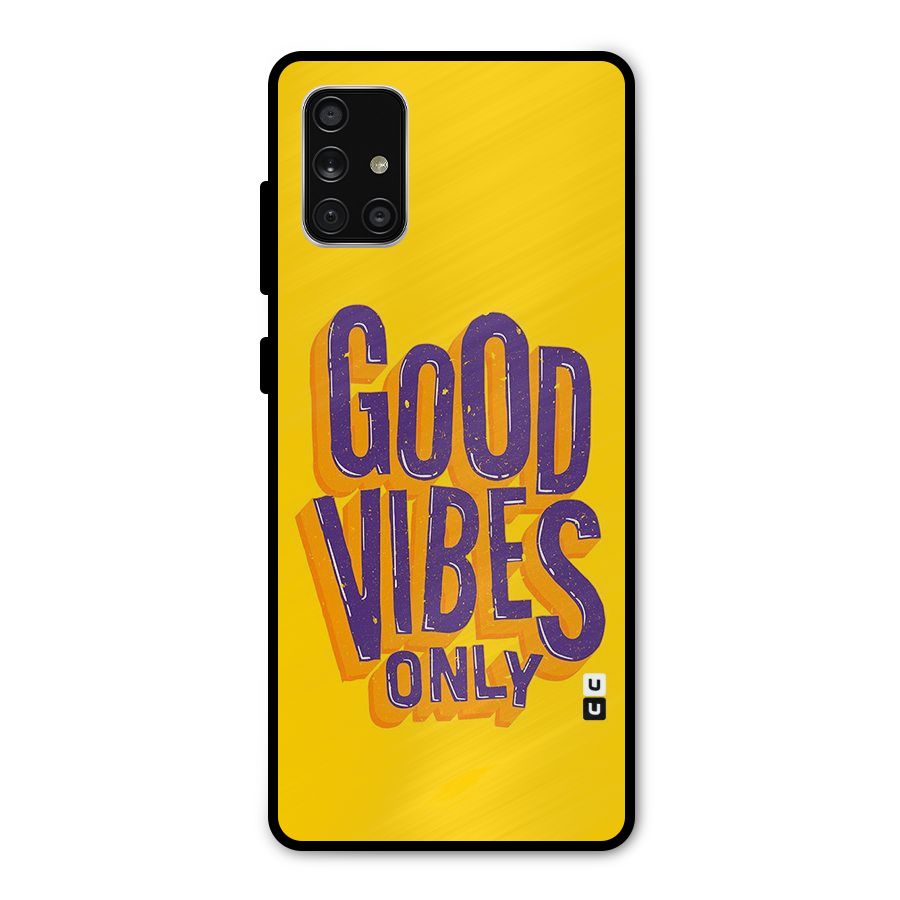 Happy Vibes Only Metal Back Case for Galaxy A71