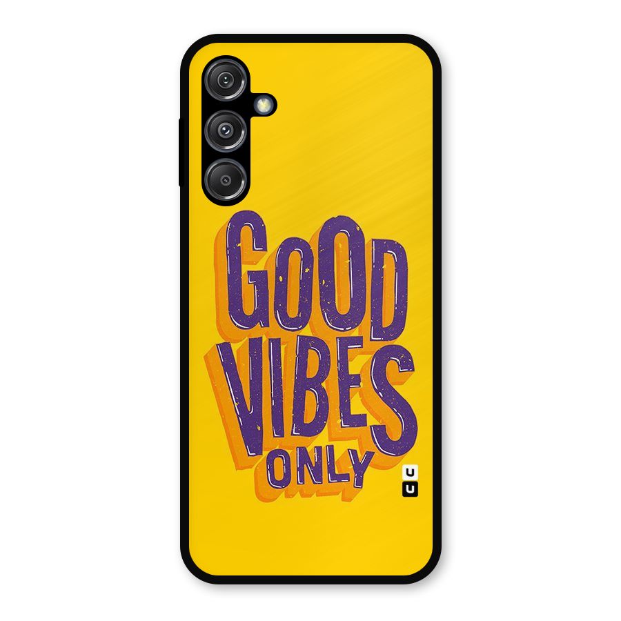 Happy Vibes Only Metal Back Case for Galaxy M34 5G