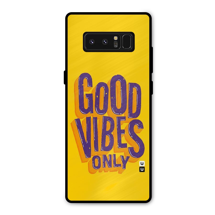 Happy Vibes Only Metal Back Case for Galaxy Note 8