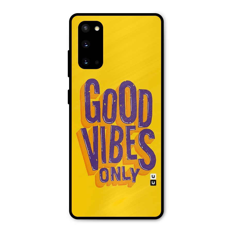 Happy Vibes Only Metal Back Case for Galaxy S20