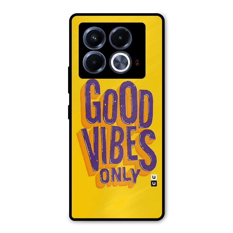Happy Vibes Only Metal Back Case for Infinix Note 40 5G