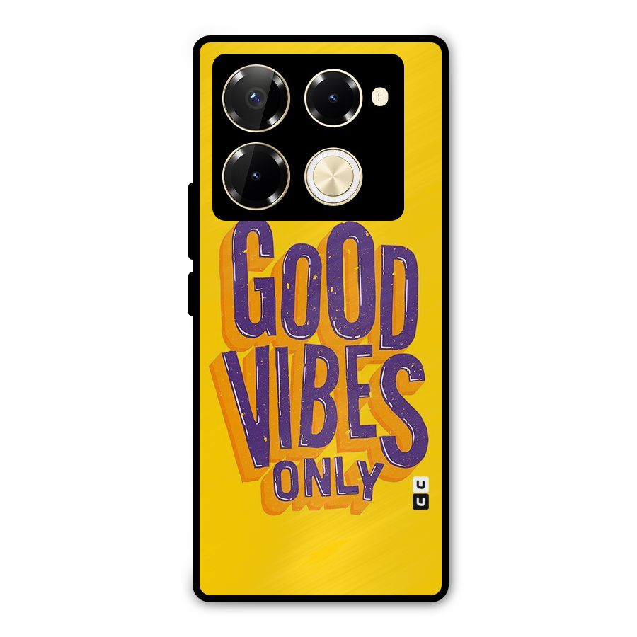 Happy Vibes Only Metal Back Case for Infinix Note 40 Pro