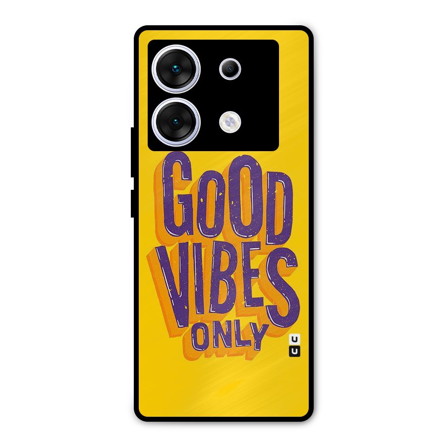 Happy Vibes Only Metal Back Case for Infinix Zero 30 5G