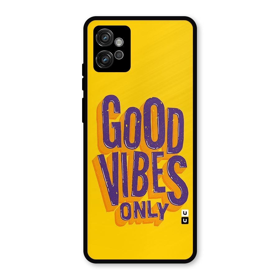 Happy Vibes Only Metal Back Case for Moto G32