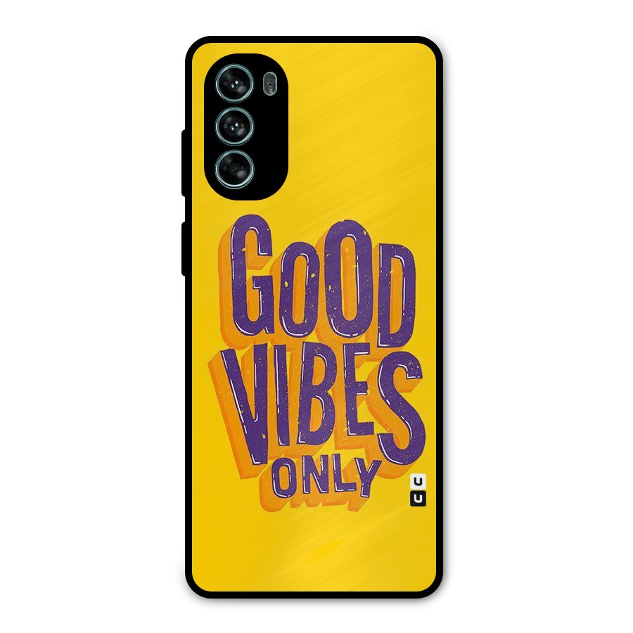 Happy Vibes Only Metal Back Case for Moto G62