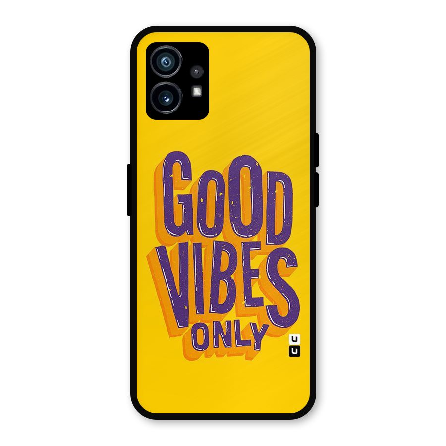 Happy Vibes Only Metal Back Case for Nothing Phone 1