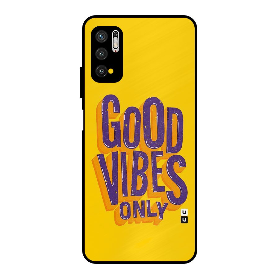 Happy Vibes Only Metal Back Case for Poco M3 Pro 5G
