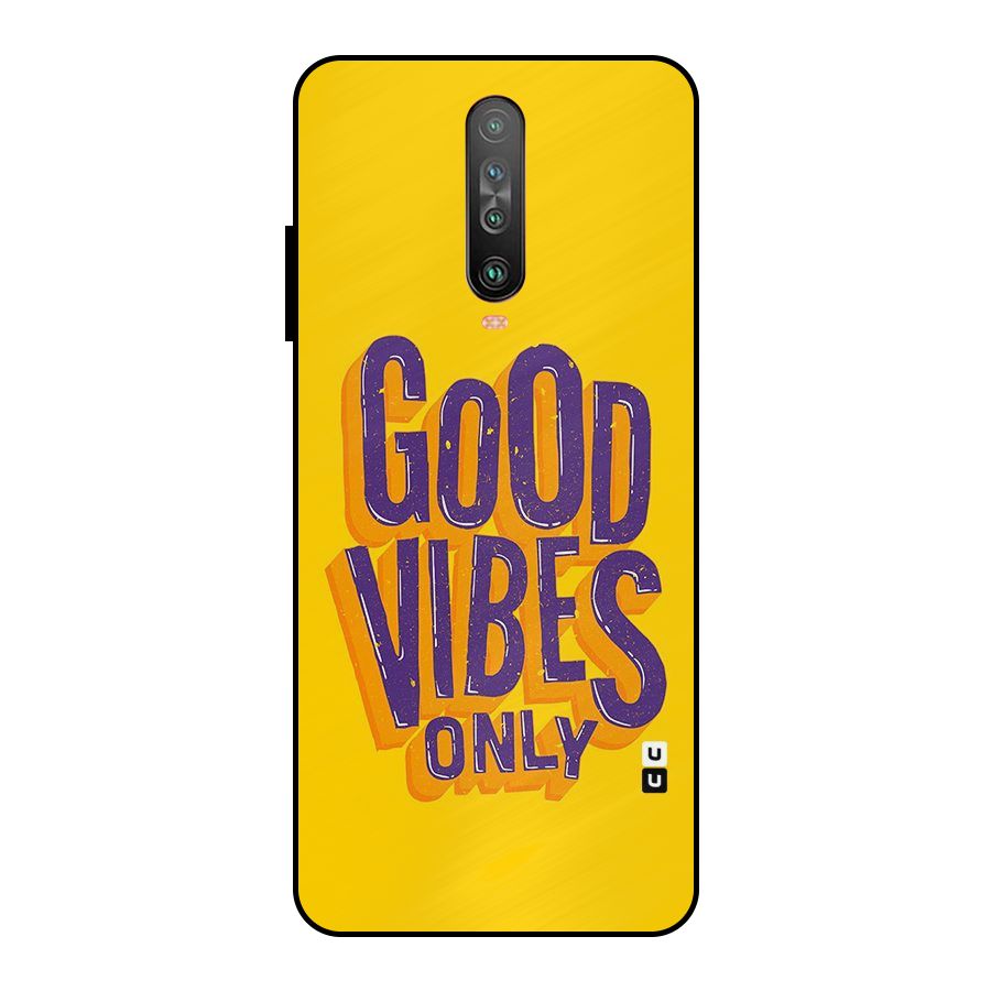Happy Vibes Only Metal Back Case for Poco X2