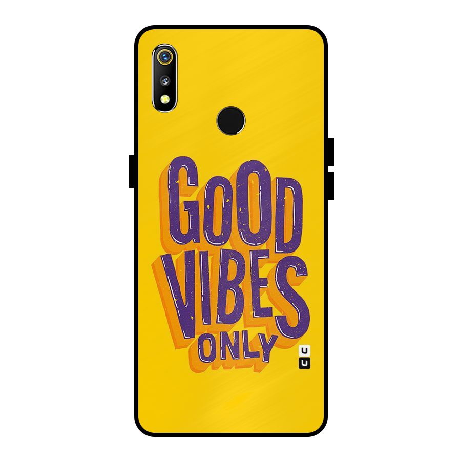 Happy Vibes Only Metal Back Case for Realme 3i