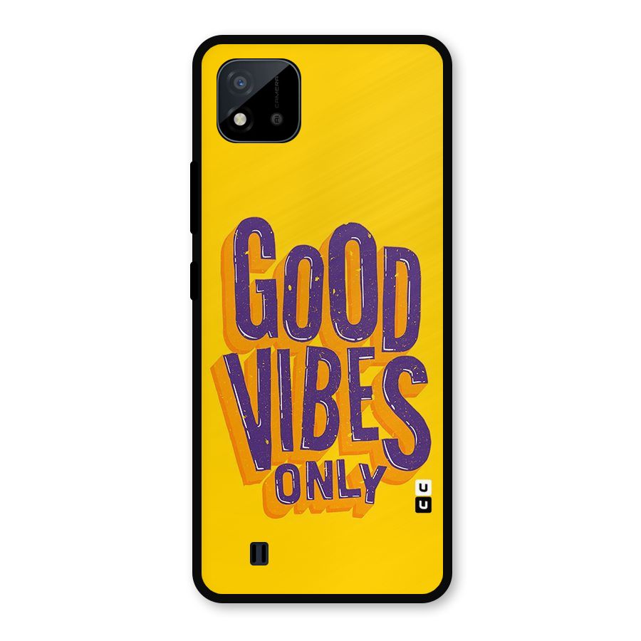 Happy Vibes Only Metal Back Case for Realme C11 2021