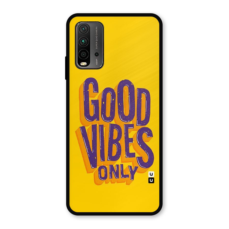 Happy Vibes Only Metal Back Case for Redmi 9 Power