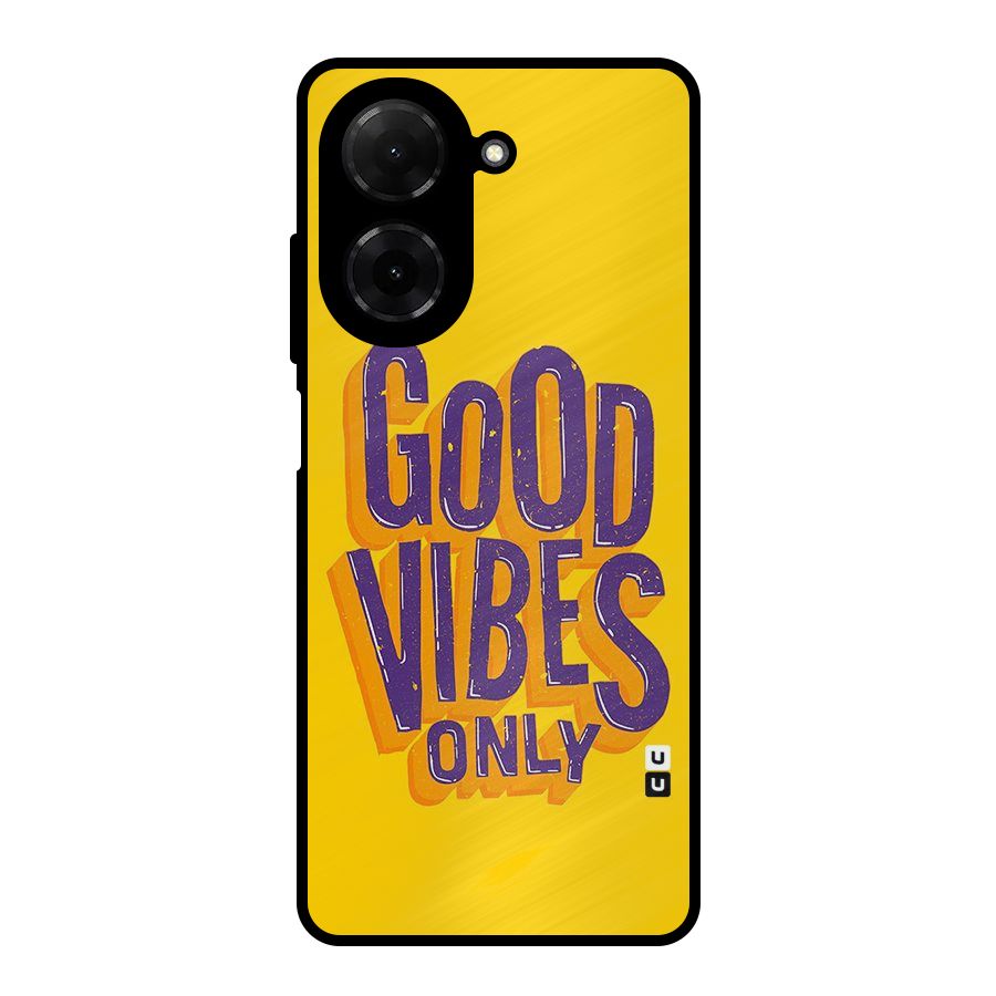 Happy Vibes Only Metal Back Case for Redmi A5 4G