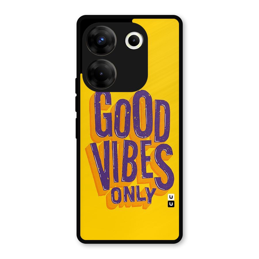 Happy Vibes Only Metal Back Case for Tecno Camon 20 Pro