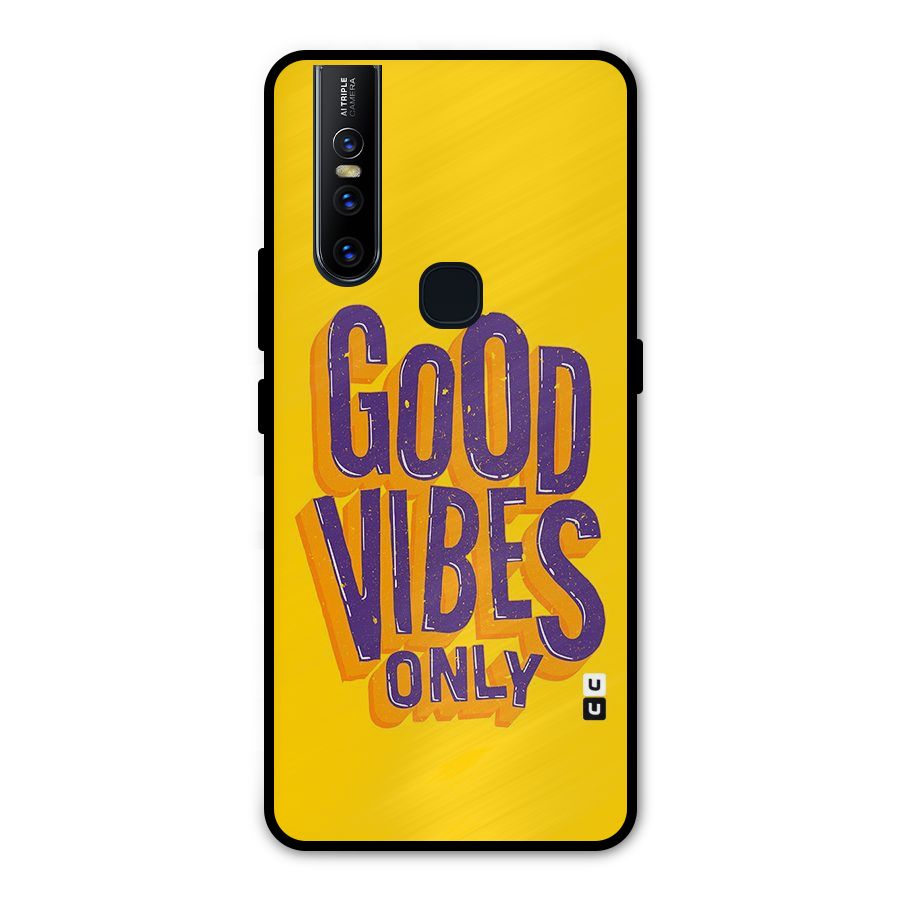 Happy Vibes Only Metal Back Case for Vivo V15