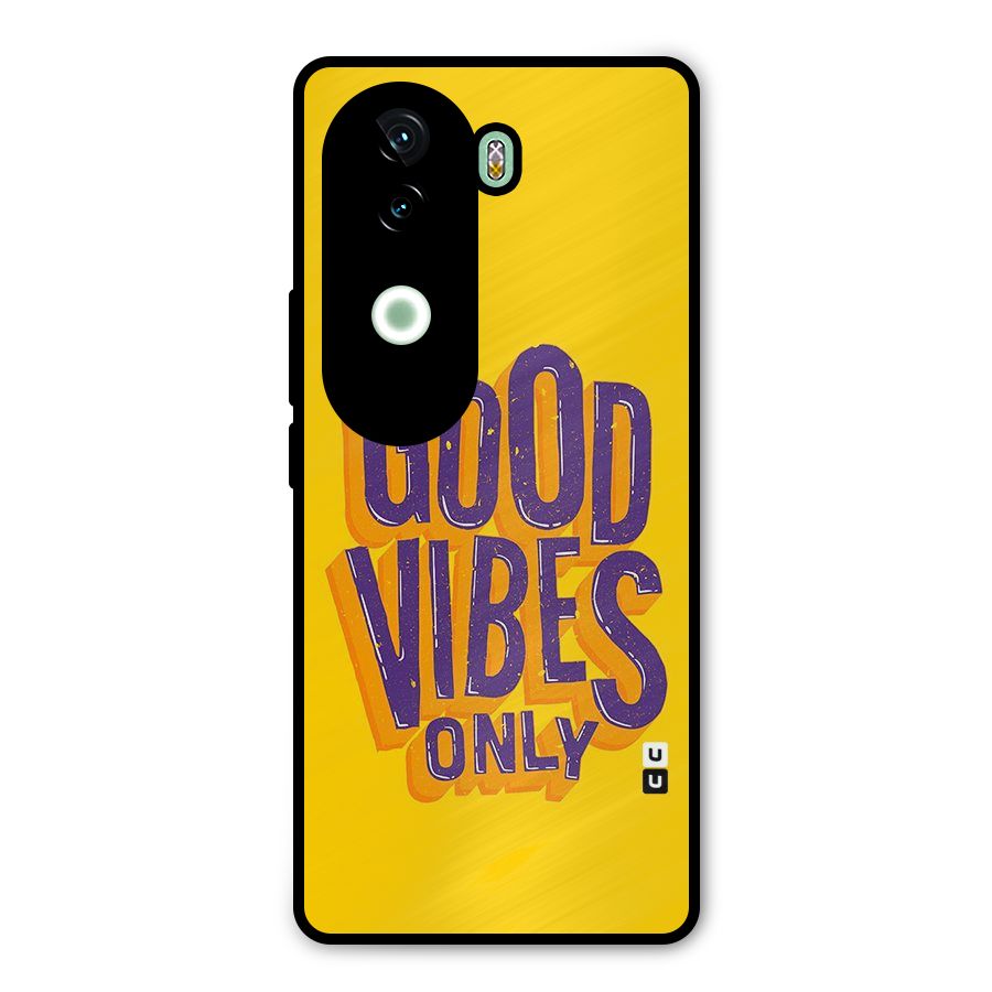 Happy Vibes Only Metal Back Case for Vivo V40e