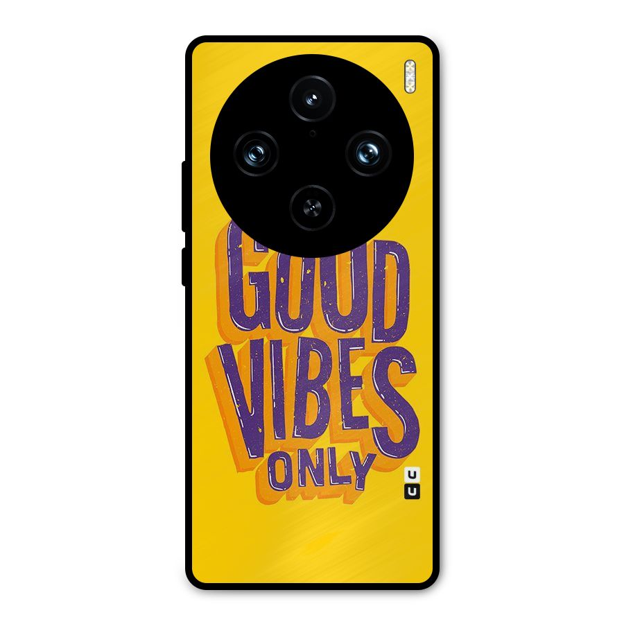 Happy Vibes Only Metal Back Case for Vivo X100 Pro