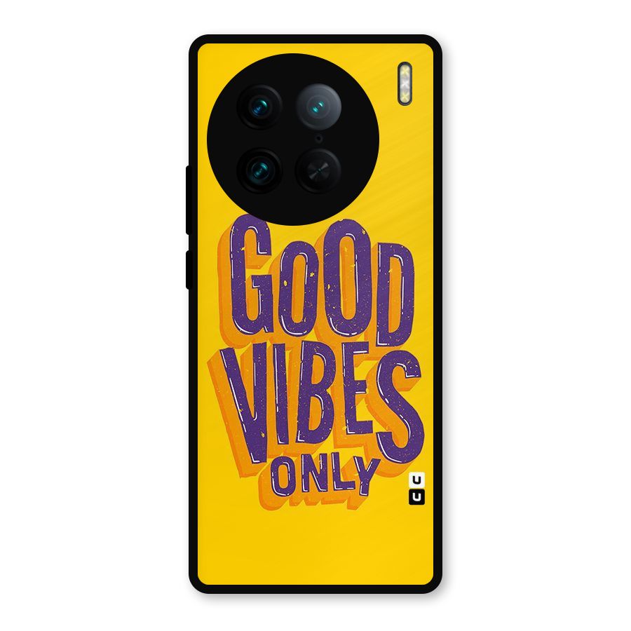 Happy Vibes Only Metal Back Case for Vivo X90 Pro