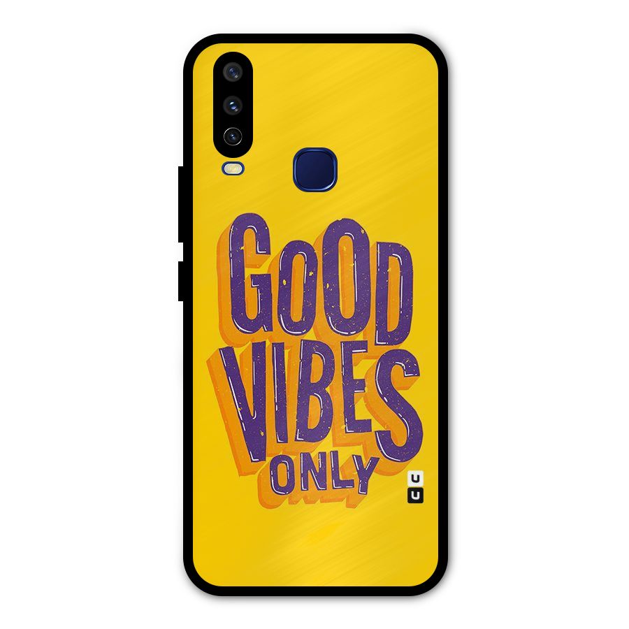 Happy Vibes Only Metal Back Case for Vivo Y15