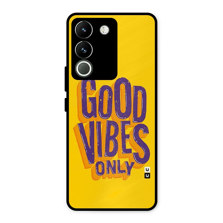 Happy Vibes Only Metal Back Case for Vivo Y200